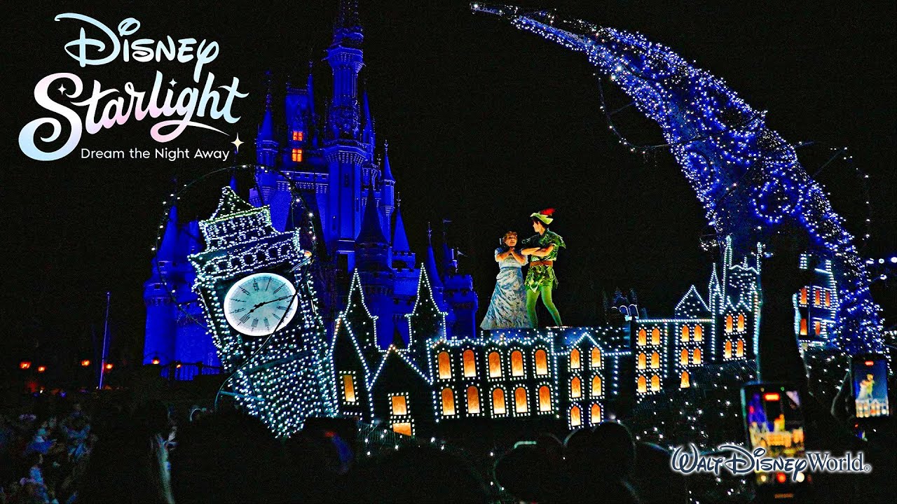 Disney Starlight Dream the Night Away Parade Castle View 4K Walt Disney World 2025 10 11
