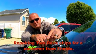 Two rock chips for a customer from Florida (64) #automobile #satisfying #car