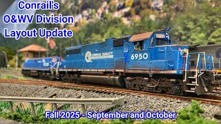 Conrail's O&WV Division Layout Update - Fall 2025 September and October