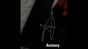 Signature Style “Antony”🩷🖊️Comment your name!
