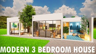 Modern Small  3 Bedroom House 107 Sq.m (1,160 sq.ft) | Patio & Entrance Porch