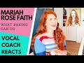 Mariah Rose Faith "What Baking Can Do" Waitress  - VOCAL COACH REACTS