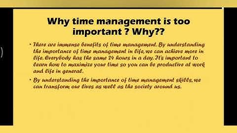 PPT on time management