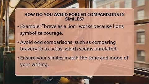 How Do You Avoid Forced Comparisons In Similes? - The Prose Path