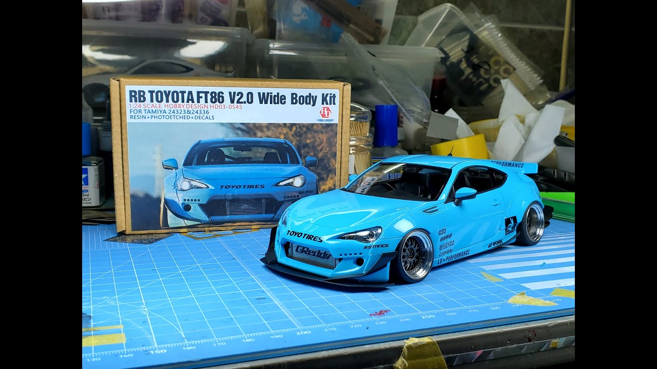 Rocket Bunny GT86 V2 (Blue color) HobbyDesign 1/24 kits - YouTube