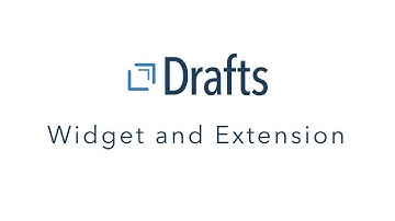 Today Widget and Share Extension | Getting to Know Drafts with David Sparks