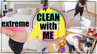 Extreme clean with me: Pregnant Edition | ONE CHORE A DAY! - REAL LIFE MESS CLEANING MOTIVATION