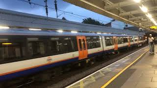 Train spotting at ilford station not in service class 710 on london overground passes by 