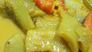gulai kuning keladi dengan udang