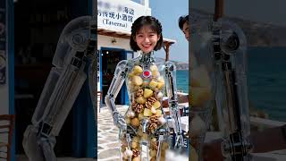 Skordalia Sauce Dispenser Robot, in Service #futuristic #robot #technology #humanoid #AI