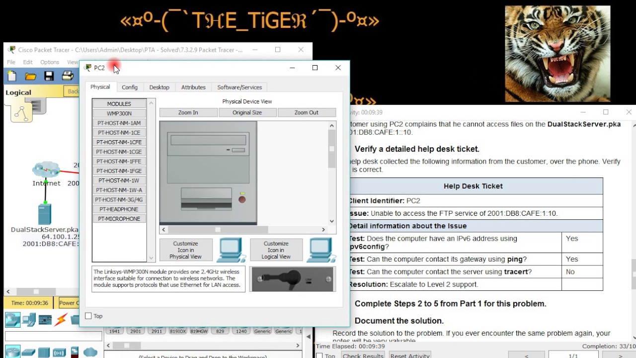 شرح مبسط ل Troubleshooting IPv4 and IPv6 Addressing - CCNA1 - 7.3.2.9