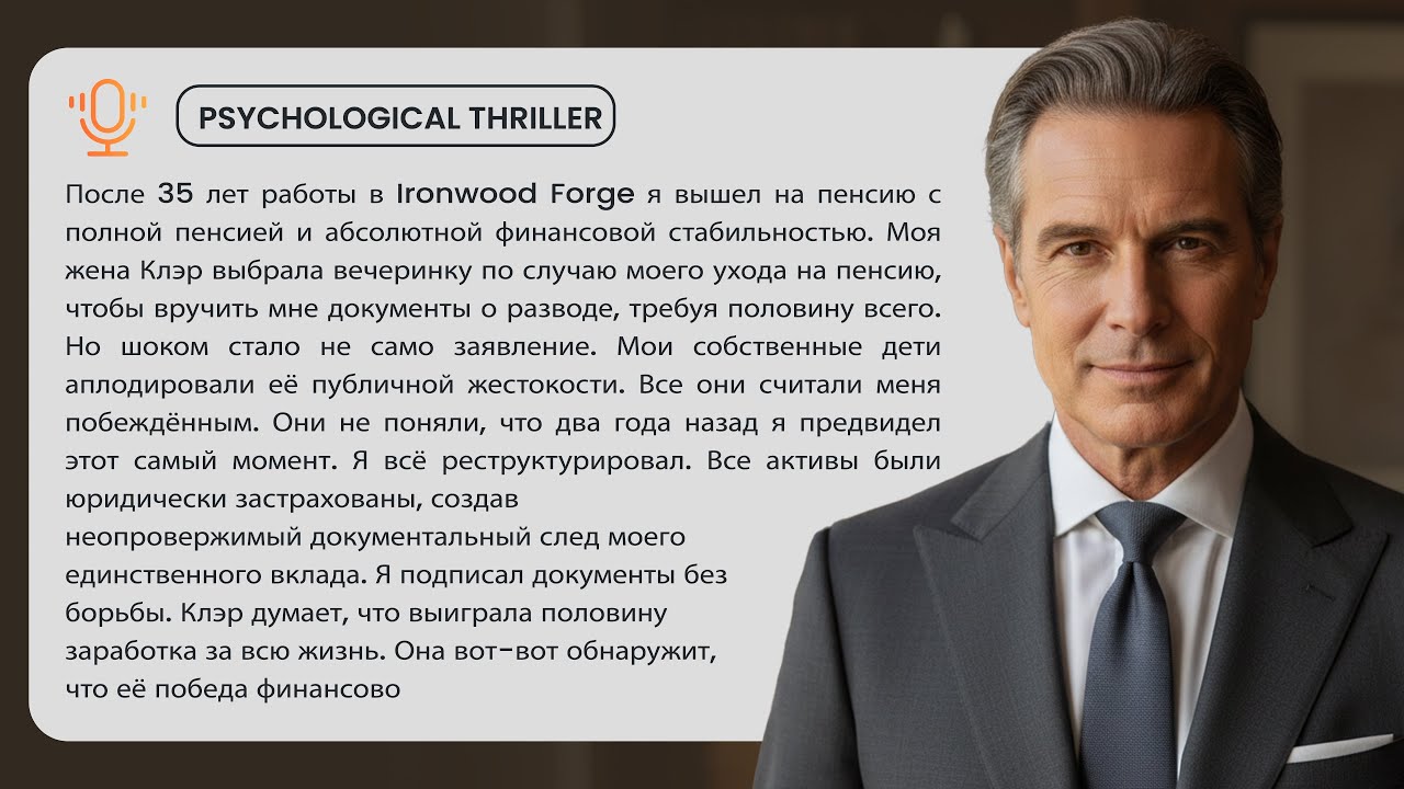 Моя жена подала на развод на пенсии но у меня был план