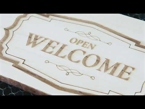 Welcome Sign Right in Front of Your Door: How It’s Made with an #omtech Laser