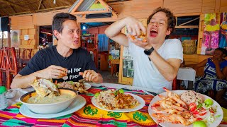 Caribbean Garlic Shrimp!!  Unseen GARIFUNA FOOD in Central America!