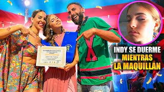 NOS PREPARAMOS PARA LA GRADUACIÓN DE INDY - INDY SE DUERME MIENTRAS LA MAQUILLAN | Familia Amiguindy