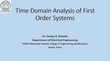 Time domain analysis of first order system