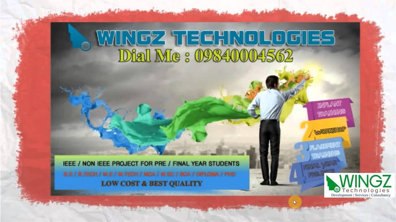 IEEE NonIEEE Real Time Final Year Projects Wingz Technologies 🆕