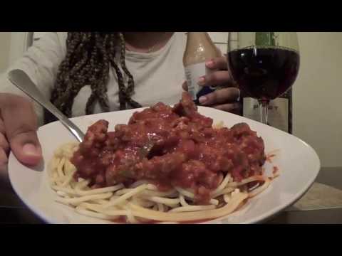 spicy-sausage-spaghetti-and-red-wine-mukbang-asmr