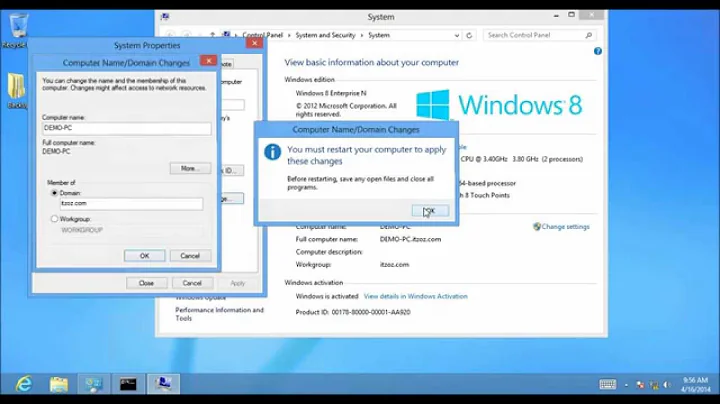 How to Join Client to a Active Directory Domain in Windows Server 2012