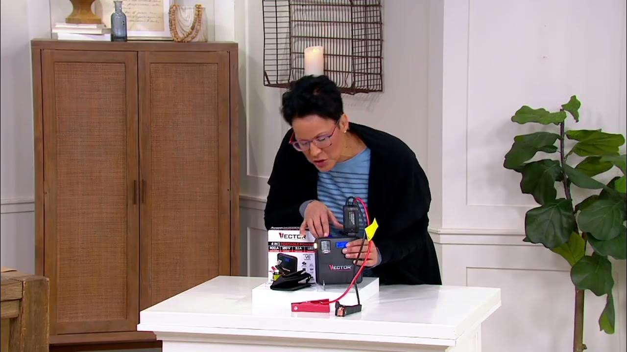 Vector Portable Jump Starter w/ Carry Case & AC Outlet on QVC YouTube