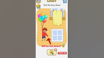 He Fell After Deleting Balloons! 😱 | DOP 5 Level 6 – Get the Boy Down 🎮🤣 #shorts