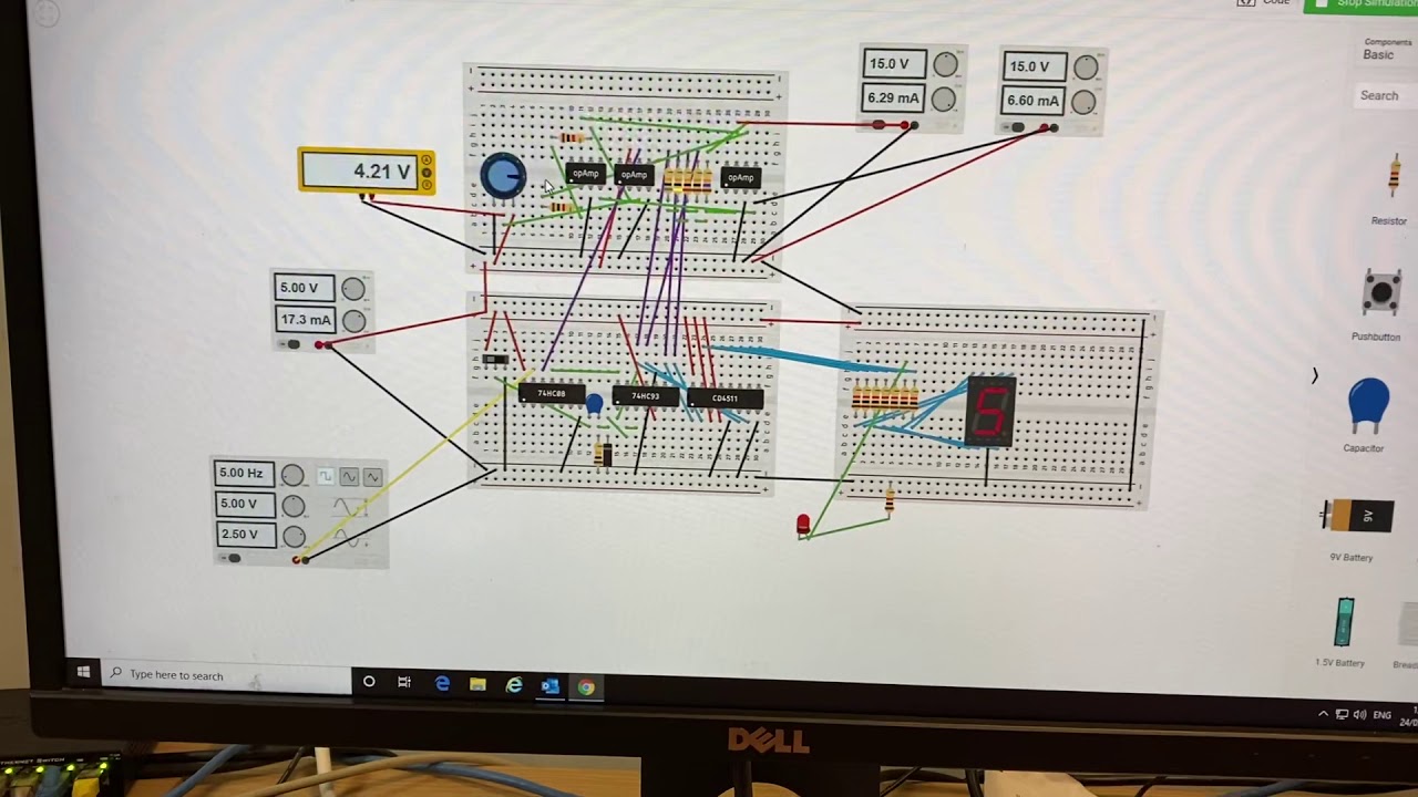 Voltmeter TinkerCAD Simulation - YouTube