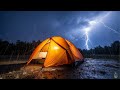 Intense Rain & Thunderstorm in Tent | Powerful Rain Ambience for Sleep