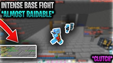 MOST INTENSE BASE FIGHT EVER ON HCF *(ALMOST WENT RAIDABLE)* *CLUTCH* | Minecraft HCF