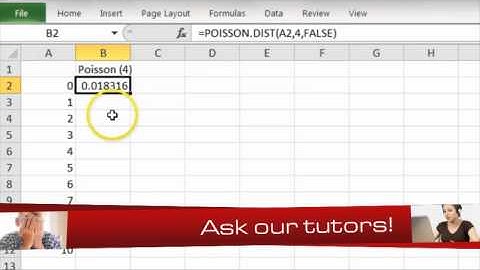 A Level Statistics 2.8 Using Excel to calculate Poisson probabilities