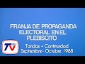 Tandas Y Continuidad TVN Chile Septiembre Octubre 1988