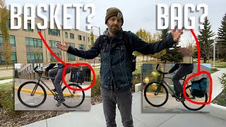 Best way to carry stuff on your bike commute: Panniers, basket, backpack or milk crate?