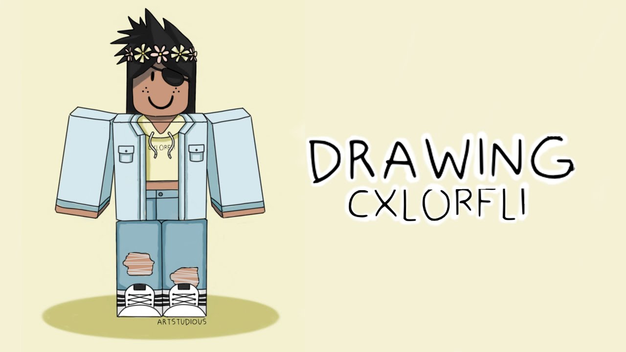 Drawing Cxlorfli How To Draw Roblox Characters Youtube - roblox pfps girl