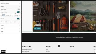 Design builder - Dynamic padding and margins