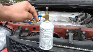 How To Refill AC Refrigerant In A Car (R134a) FULL Tutorial