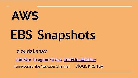 EBS snapshots | Incremental Snapshot