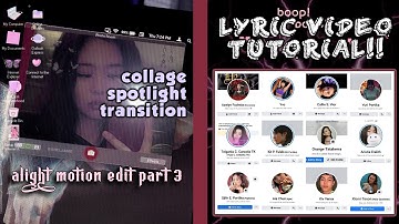 how to edit lyric video on alight motion • collage spotlight transition || RPW tutorials