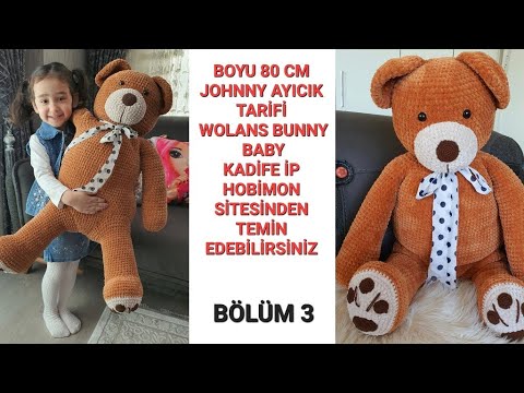 Johnny AYICIK 80 CM AMİGURUMİ MALZEMELER  HOBİMON SİTESİNDEN #amigurumi