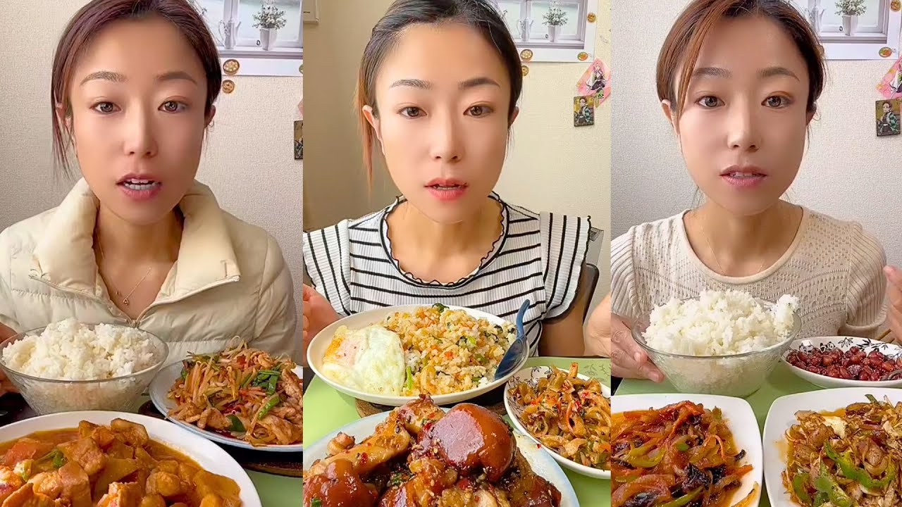 Chinese Home-Cooked Food Mukbang | Realistic Eating Sounds No Talking 