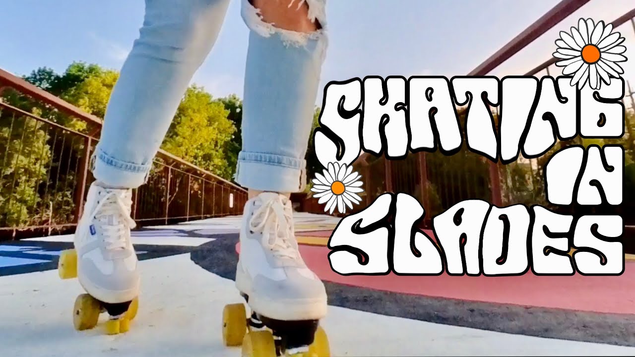 Skating In Slades Detachable Sneaker Roller Skates on Sketch bridge
