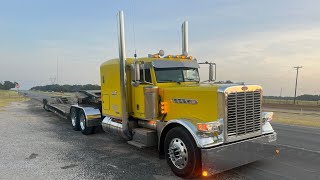 Day In The Life of Heavy Haul!!! Peterbilt 389 Glider Hauling CAT Paver and Roller!!!!!