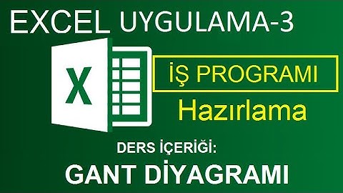 Excel Uygulama - 3 - İş Programı Hazırlamak (Gant Diyagramı/Şeması/Grafiği)