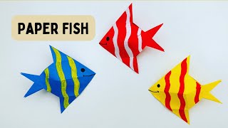 How To Make Easy Origami Paper Fish For Kids / Nursery Craft Ideas / Paper Craft Easy / KIDS crafts Resimi