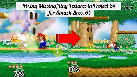 How to Fix Tiny/Missing Textures in Project 64 for Smash 64