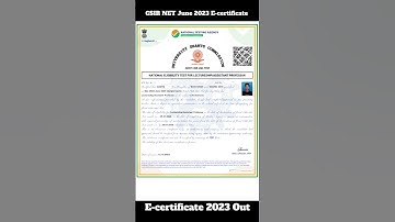 CSIR NET June 2023 E-certificate out | Download Now #csirnet #csirnetqualified #ecertificate