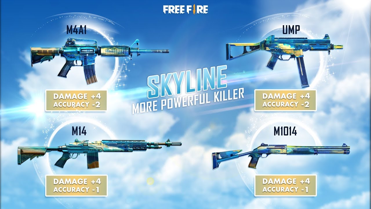 Skyline Gun Skin Paling Powerful! - Garena Free Fire - YouTube