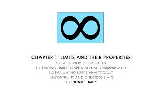 Calculus 1.5.1 Determine Infinite Limits
