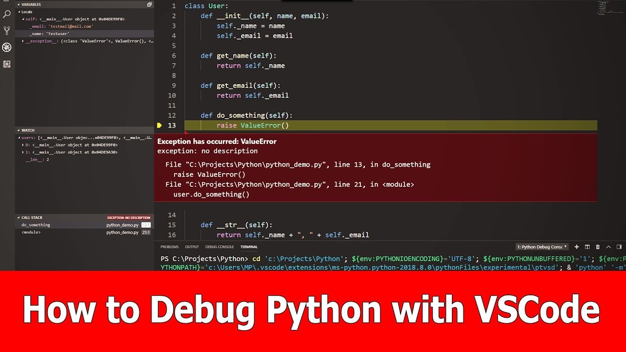 Python Debugger Vscode