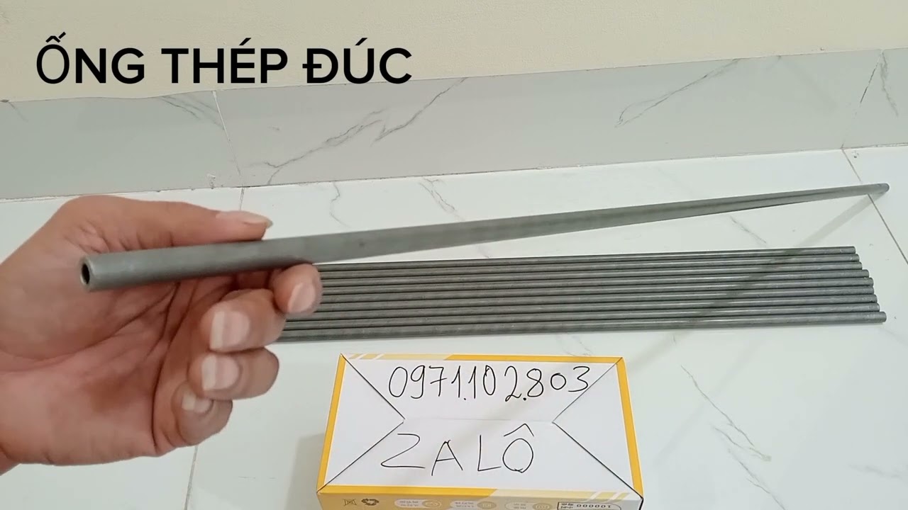 ỐNG THÉP ĐÚC PHI 12 DÀI 1M  - ỐNG DẪN DẦU MÁY -  CÀNH THÉP ĐÚC  LỖ 6.35 