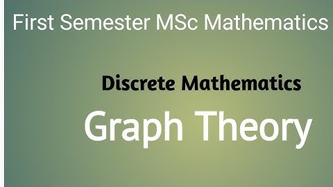 Graph Theory /// Eulerian graphs /// first pg mathematics