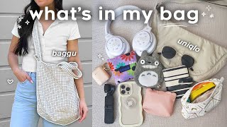 what's in my bag (Baggu + Uniqlo) | productive day in my life